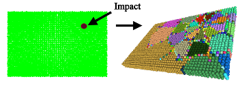 Glass fracture pattern applied to wall volpar object