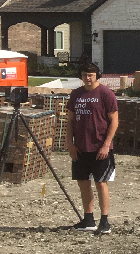 Picture showing Trent performing laser scanning