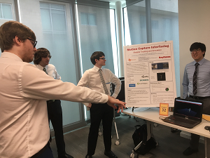 Team Skelé presenting their project poster